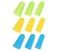 Hemobllo 9pcs Silicone Finger Cots Heat Resistant Finger Guards with Antislip Particles, Thumb and Fingertip Protectors Sleeves for Scrapbooking and Industrial Heat Scenarios