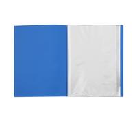 Hemobllo A3 Blue Plastic File Organizer Binder with 20 Pocket Sleeves, Presentation Portfolio Folder for Documents, Certificates, and Drawing Protection