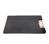 Hemobllo A4 Pu Leather Clipboard Folder Black with Writing Pad, Foldable Nursing Clipboard Holder for Medical Office and Student Use