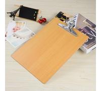Hemobllo A4 Wooden Clipboard with 3mm Thickness Round Angle Design, Hardboard Clip Board with Double-Sided Applied Film, Anti-Rust and Sturdy Note Pad Holder for Office Use