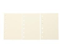 Hemobllo A7 Planner Binder Refill Paper Set 3pcs - 6-Hole Refills Notebook Paper with Grid, Blank, and Dot Pages for Study and Work