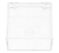 Hemobllo Acrylic Display Box with Lid, 6x6x3cm Square Plastic Storage Case for Jewelry, Miniature Collectibles, and Office Organization