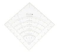 Hemobllo Acrylic Quilting Ruler for Sewing DIY Patchwork Fabric Measuring Tool with Colorful Markings, Stitching and Circle Cutter Ruler for Tailors and Quilters