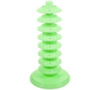 Hemobllo Adjustable 8-tier Green Lollipop Stand Multi-hole Candy Display Rack Reusable Tabletop Store Display Holder for Party and Event