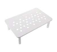 Hemobllo Adjustable Automatic Feeder Stand for Pet Rabbits and Puppies with Non-slip White Plastic and Cold Rolled Steel Frame, Health-focused Eating Posture, Easy to Clean, for Indoor