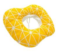 Hemobllo Adjustable Breathable Cotton Pet Collar for Dogs and Cats, Soft Yellow Anti-scratch Puppy Collar to Prevent Biting and Scratching after Surgery