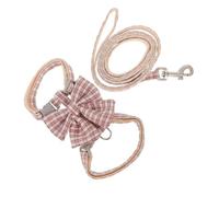 Hemobllo Adjustable Cat Harness with Leash Set for Outdoor Walking, Pink Polyester Kitten Vest Strap Prevents Escape and Lost Pets, Easy to Use Harness for Cats