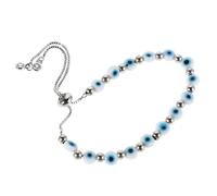 Hemobllo Adjustable Evil Eye Bracelet with Glass Beads for Protection and Luck Lightweight Beaded Jewelry for Daily Wear and Special Occasions Suitable for All Wrist
