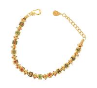 Hemobllo Adjustable Mahjong Bracelet for Women and Vintage Zinc Alloy Beads Wrist Jewelry with Chinese Style Fortune Design Fashionable Present for Luck and Versatile Wear