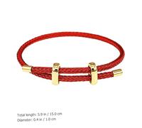 Hemobllo Adjustable Red Braided Chinese Bracelet for Women Thread Wristlet with Bright Color Traditional Year Decoration for Birthdays Weddings Valentine's Day Christmas