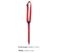 Hemobllo Adjustable Red Polyester Ukulele Strap with Neck Support for Classical and Bass Ukuleles, Portable Music Instrument Accessory Suitable for Adult Players