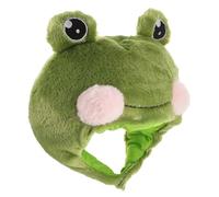 Hemobllo Adorable Plush Frog Hat for Parties Cartoon Cosplay Headwear Unique Photo Prop Frog Costume Accessory for Adults