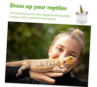 Hemobllo Adorable Plush Unicorn Hat for Lizard Party Festival Soft Reptile Costume Accessory Warm and Comfortable Pet Hat with Bright Colors for Crawl Pets Random Color