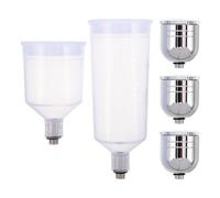 Hemobllo Airbrush Paint Dispenser Pot with Removable Spray Cup and Oxygen Injection Feature, Plastic Gravity Feed Container for Controlled Pigment Flow, for Artists’ Portable Use