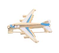 Hemobllo Airplane Brooch Pin Alloy Aircraft Badge Lapel Pin for Women Uniform Shirt Accessory Blue Suitable for Casual and Formal Wear