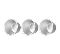 Hemobllo Aluminum Alloy Non-Stick Round Baking Mould 3pcs Set for Cake Pudding and Tart, Mini Cake Pans Kitchen Tool for Oven Baking Pastry Decorating