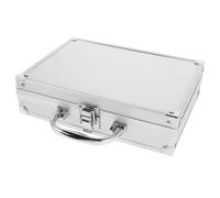 Hemobllo Aluminum Alloy Tool Box with Built-in Powerful Flashlight Portable Lockable Storage Case Lightweight Carrying Case for Car and Garden Tools 6X16.3X6 Cm