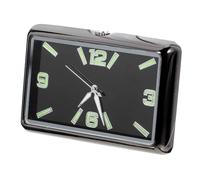 Hemobllo Analog Car Dashboard Clock with Fluorescent Black Dial Mini Square Adhesive Clock for Cars, Boats, Home and Office Use