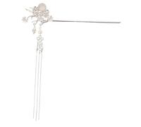 Hemobllo Ancient-style Chinese Hairpin Dangling Tassels and Floral Design Traditional Hair Accessory for Cultural Outfits and Hairstyles