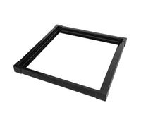 Hemobllo Aquarium Edge Trim 40x40mm Double-layer Safety Edge Protector with Connector for 5-6mm Fish Tank Glass, Black Plastic Corner Guard for Aquarium Window Seal and Fish Tank Safety