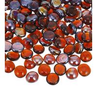 Hemobllo Aquarium Stone 1Kg Bag, Brown 16-19Mm Fireproof Decorative Beads for Fish Tank, Fire Pit, and Indoor Plant Decorations