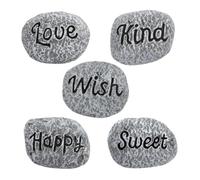 Hemobllo Aquarium Stones 5pcs Resin Pebbles, Full of Creativity with Bright Colors, for Potted Plants and Craft Projects