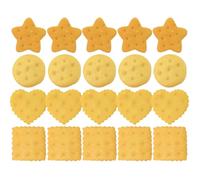 Hemobllo Artificial Biscuits with Bright and Lustrous Colors 20pcs Photo Props Plastic and Resin Material, Creative and Interesting Style and for Kindergarten Cognitive Models