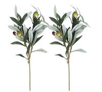 Hemobllo Artificial Olive Branch Olive Artificial 2Pcs Green Plastic Handmade Faux Tree Branch Twig for Home Office Flower Arrangement Supplies 14.17 X 9.06 X 0.59In