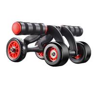 Hemobllo Automatic Rebound Abdominal Wheel Fitness Roller Abdominal Exercise Device with Comfortable Holding and Non-slip Pu Material, Four Wheels with Knee Mat for Home Use