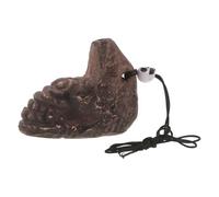 Hemobllo Aztec with Cloth Lanyard Handmade Clay Noise Maker Screaming Whistle Portable Tribal Ritual Sound Device for Halloween Pranks and Costume Scare Props