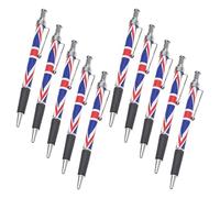 Hemobllo Back to School 10pcs British Flag Pattern Pen Set Featuring Smooth Writing and Stylish Design, Home School Pen with Patriotic Flag Themed Ballpoint for Signing Documents and Office