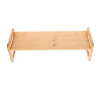Hemobllo Bamboo Monitor Riser for Desk, Accommodates Various Monitor Sizes, Desktop Storage Shelf, Computer Screen Stand for Office