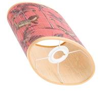 Hemobllo Bamboo Oval Lamp Shade Replacement with Patterned Design Warm Light Diffuser for Table Lamps E27 E14 Suitable for Home and Hotel