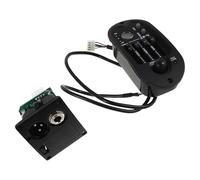 Hemobllo Band Eq Acoustic Guitar Pickup Preamp with Lcd Tuner Display Amplifier Compatible Sound Enhancer for Acoustic Electric Guitars for Live Performances and Recording