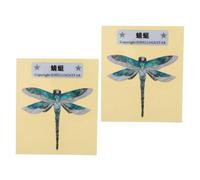 Hemobllo Bass and Acoustic Guitar Neck Stickers 2 Pcs Dragonfly Self-Adhesive Decals for Ukulele Fretboard Decoration for Musicians and Guitar Players