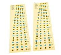 Hemobllo Bass Fretboard Stickers Made of Paper and Pvc 2pcs with Adhesive Design Practical Scale Identification Decals for Beginners and Children for Bass Practice
