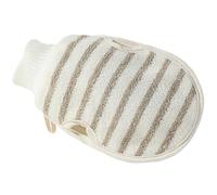 Hemobllo Bath Glove Exfoliating Mitt 2-side Linen Body Scrubbing Mittens for Shower Skin Cleaning Dead Skin Removal Spa Bath Accessory