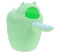 Hemobllo Bath Rinser Cup Hippo Shape Green Large Shampoo Rinse Cup for Hair Washing and Bathing Spoon, Bath Water Scoop for Newborns