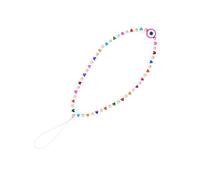 Hemobllo Beaded Phone Strap Smartphone Chain Loving Heart Phone Charm Acrylic Polymer Clay Anti-lost Wrist Strap for Lightweight Electronic Accessories and Cameras, Daily Use