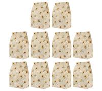Hemobllo Bee Pattern Adorable Snack Bags 10 Pcs Flat-mouth Paper Bags Strong Toughness for Treats Goodies and Party Favors for at Birthday Showers and Celebrations