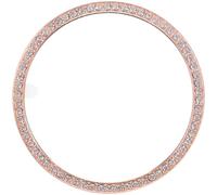Hemobllo Bezel Ring Compatible with Samsung Watch 42mm: Metal Watch Bezel Ring Smart Protective with Bling Diamond Anti-Scratch Metal Case Frame Accessories (Rose Gold)
