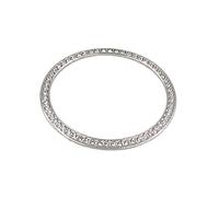Hemobllo Bezel Ring Compatible with Samsung Watch 46mm- Metal Watch Bezel Ring Smart Protective with Bling Diamond Anti-Scratch Metal Case Frame Accessories (Silver)