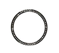 Hemobllo Bezel Ring Compatible with Samsung Watch 46mm- Metal Watch Bezel Ring Smart Protective with Bling Diamond Anti-Scratch Metal Case Frame Accessories (Black)