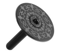 Hemobllo Bicycle Fork Top Cover 28.6mm for Mountain and Road Bikes | Titanium Alloy and Aluminum Alloy Build, Custom Fit for Threadless Steerers, Black Finish, Vibration Damping