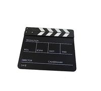 Hemobllo Black Acrylic Clapper Board Photo Props for Boy Girl and Adults Film Movie Scene Recording with Writable Surface for Role Play Parties and Festivals
