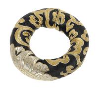 Hemobllo Black Cotton Ring Cloth Cushion Pad for Tibetan Singing Bowl Holder with Decorative Stitching for Fixing and Convenient Storage for Office or Craft Decoration