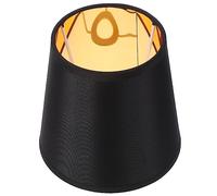 Hemobllo Black Fabric Round Lampshade, 15x14x11cm, Modern Style, E14 Thread, Suitable for Chandeliers, Table Lamps or Floor Lamps