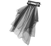 Hemobllo Black Mesh Cloth Vintage Veil Headband with Unique Gothic Lace Design, Versatile Use for Balls and Weddings, Easy to Match Halloween and Day the Dead Costume Accessory