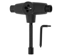 Hemobllo Black Skate Tool All-in-one T-shape Wrench for Skateboard Maintenance with Bearing Socket Compatibility, Sturdy Pp Material, for Roller Skate Accessories and Longboard Repairs