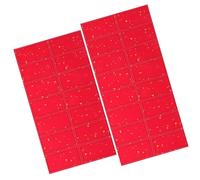 Hemobllo Blank Kraft Paper Bottle Labels Stickers for Container Types and Wine Bottles, Red Colour with Versatile Usage and Blank Design, for Parties and Weddings